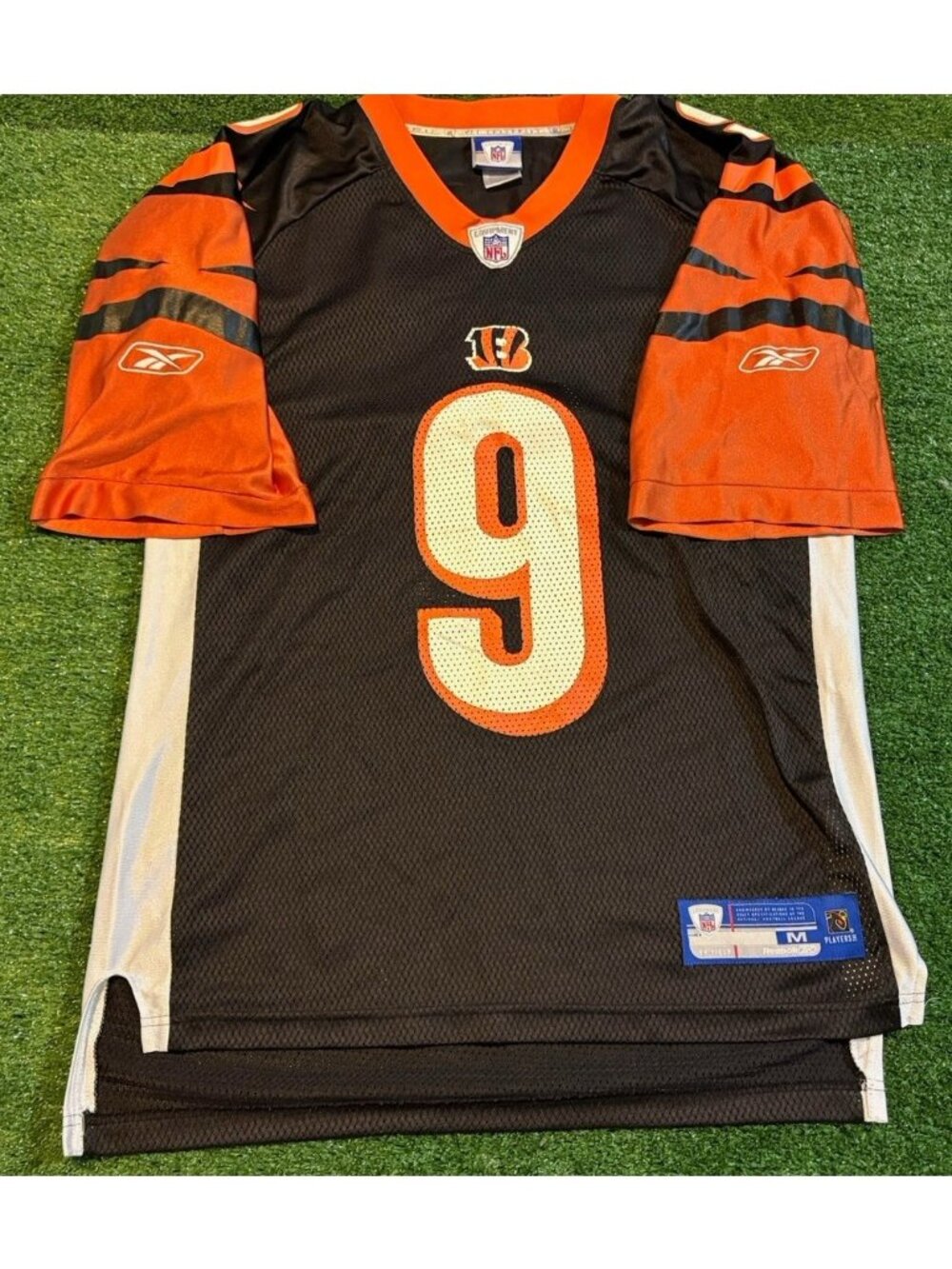 Vintage Cincinnati Bengals jersey mens medium orange black reebok carson palmer
